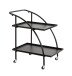 Servierwagen >25565< in schwarz, Metall - 68x71x42cm (BxHxT)