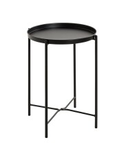 Beistelltisch >25566< in schwarz, Metall - 50x39cm...