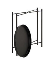 Beistelltisch >25566< in schwarz, Metall - 50x39cm (HxD)