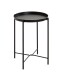 Beistelltisch >25566< in schwarz, Metall - 50x39cm (HxD)