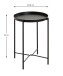 Beistelltisch >25566< in schwarz, Metall - 50x39cm (HxD)