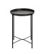 Beistelltisch >25566< in schwarz, Metall - 50x39cm (HxD)
