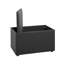 Sitztruhe >25573< in schwarz - 65x42x40cm (BxHxT)