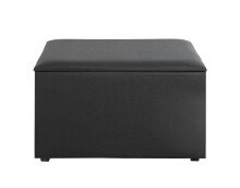 Sitztruhe >25573< in schwarz - 65x42x40cm (BxHxT)