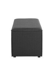 Sitztruhe >25573< in schwarz - 65x42x40cm (BxHxT)