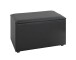 Sitztruhe >25573< in schwarz - 65x42x40cm (BxHxT)