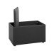 Sitztruhe >25573< in schwarz - 65x42x40cm (BxHxT)
