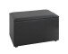 Sitztruhe >25573< in schwarz - 65x42x40cm (BxHxT)