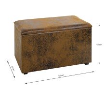 Sitztruhe >25873< in vintage-braun, MDF,...
