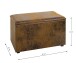 Sitztruhe >25873< in vintage-braun, MDF, Textilgewebe - 65x42x40cm (BxHxT)