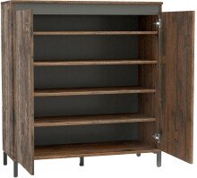 Garderoben-Set "GENIO industrial" 3-tlg in Eiche - Stellmaß ca. 160x40x190 cm