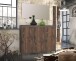 Garderoben-Set "GENIO industrial" 4-tlg in Eiche - Stellmaß ca. 190x40x190 cm