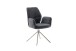 Armlehnstuhl >GREYTON< (2-er Set) in Anthrazit, Polyester - 61x91x63cm (BxHxT)