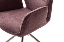 Armlehnstuhl >GREYTON< (2-er Set) in Himbeer, Polyester - 61x91x63cm (BxHxT)