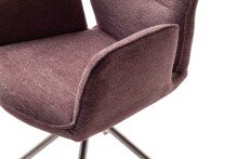 Armlehnstuhl >GREYTON< (2-er Set) in Himbeer, Polyester - 61x91x63cm (BxHxT)