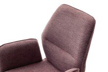 Armlehnstuhl >GREYTON< (2-er Set) in Himbeer, Polyester - 61x91x63cm (BxHxT)