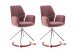 Armlehnstuhl >GREYTON< (2-er Set) in Himbeer, Polyester - 61x91x63cm (BxHxT)