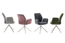 Armlehnstuhl >GREYTON< (2-er Set) in Olive, Polyester - 61x91x63cm (BxHxT)