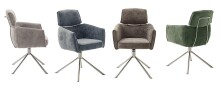 Armlehnstuhl >QUEBEC< (2-er Set) in Anthrazit, Polyester - 60x92x64cm (BxHxT)