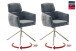 Armlehnstuhl >QUEBEC< (2-er Set) in Anthrazit, Polyester - 60x92x64cm (BxHxT)