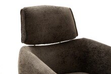 Armlehnstuhl >QUEBEC< (2-er Set) in Braun, Polyester - 60x92x64cm (BxHxT)
