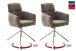 Armlehnstuhl >QUEBEC< (2-er Set) in Braun, Polyester - 60x92x64cm (BxHxT)