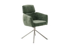 Armlehnstuhl >QUEBEC< (2-er Set) in Olive, Polyester - 60x92x64cm (BxHxT)