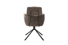 Armlehnstuhl >QUEBEC< (2-er Set) in Braun, Polyester - 60x92x64cm (BxHxT)