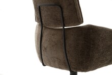 Armlehnstuhl >QUEBEC< (2-er Set) in Braun, Polyester - 60x92x64cm (BxHxT)
