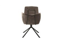Armlehnstuhl >QUEBEC< (2-er Set) in Braun, Polyester - 60x92x64cm (BxHxT)