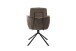 Armlehnstuhl >QUEBEC< (2-er Set) in Braun, Polyester - 60x92x64cm (BxHxT)