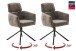 Armlehnstuhl >QUEBEC< (2-er Set) in Braun, Polyester - 60x92x64cm (BxHxT)