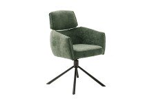 Armlehnstuhl >QUEBEC< (2-er Set) in Olive, Polyester - 60x92x64cm (BxHxT)