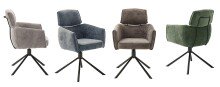 Armlehnstuhl >QUEBEC< (2-er Set) in Olive, Polyester - 60x92x64cm (BxHxT)