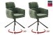 Armlehnstuhl >QUEBEC< (2-er Set) in Olive, Polyester - 60x92x64cm (BxHxT)