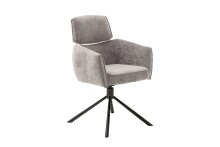Armlehnstuhl >QUEBEC< (2-er Set) in Taupe, Polyester - 60x92x64cm (BxHxT)