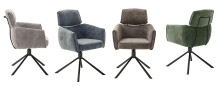 Armlehnstuhl >QUEBEC< (2-er Set) in Taupe, Polyester - 60x92x64cm (BxHxT)
