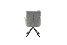 Armlehnstuhl >UTICA< (2-er Set) in Grau, Polyester - 60x92x67cm (BxHxT)