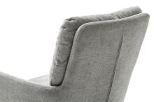 Armlehnstuhl >UTICA< (2-er Set) in Grau, Polyester - 60x92x67cm (BxHxT)