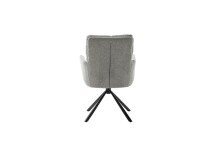 Armlehnstuhl >UTICA< (2-er Set) in Grau, Polyester - 60x92x67cm (BxHxT)