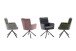 Armlehnstuhl >UTICA< (2-er Set) in Grau, Polyester - 60x92x67cm (BxHxT)