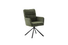 Armlehnstuhl >UTICA< (2-er Set) in Olive, Polyester...