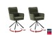 Armlehnstuhl >UTICA< (2-er Set) in Olive, Polyester - 60x92x67cm (BxHxT)