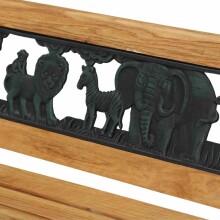 Gartenbank >Zoo-Park< (für Kinder) in antik grün - 41x51x84 (BxHxT)