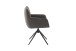 Armlehnstuhl >LIMONE 2< (2-er Set) in Anthrazit, Leder - 61x88x63cm (BxHxT)
