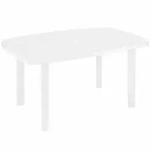 Gartentisch >Faro< in weiß, Kunststoff -...
