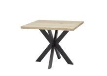 Esstisch >Micky< in Eiche massiv/schwarz - 100x76x100 (BxHxT)