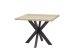 Esstisch >Micky< in Eiche massiv/schwarz - 100x76x100 (BxHxT)
