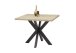 Esstisch >Micky< in Eiche massiv/schwarz - 100x76x100 (BxHxT)