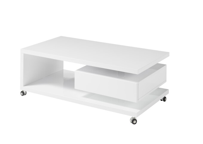 Couchtisch >Milan< in weiß, MDF - 110x41x60cm (BxHxT)